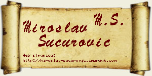 Miroslav Šućurović vizit kartica